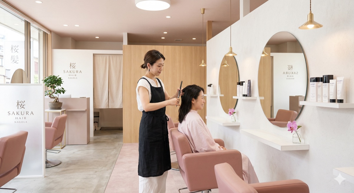 美容室の店内